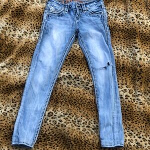 Rock Revival Light Blue Skinny Jeans for Women
